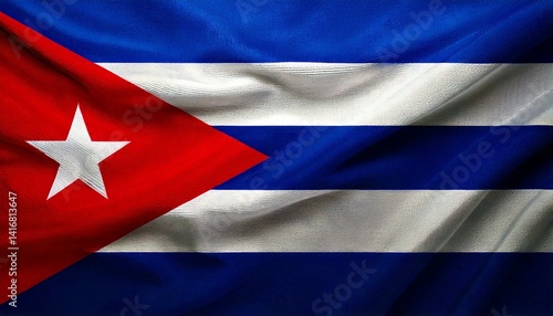 Cuban flag background with wavy texture