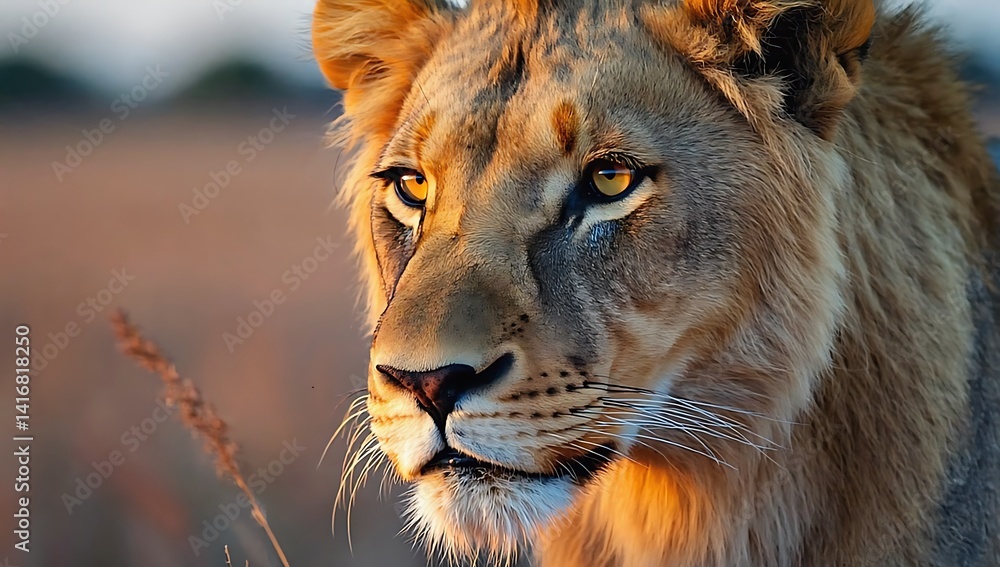 Fototapeta premium Lioness in the Golden Light