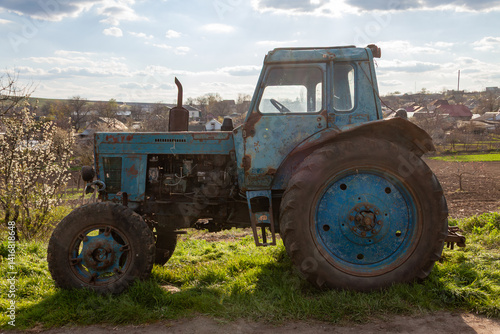 old rusty tractor