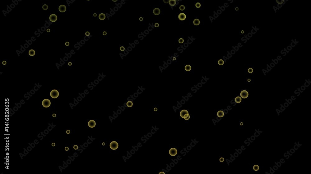 bubbles on black background with alpha motion graphic animation on isolated social media black background.4K footage video effect template.