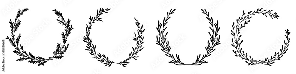 Luxury botanical wedding frame elements on white background. Set of circle shapes, glitters, eucalyptus leaves, leaf branches. Elegant foliage design for wedding, card, invitation, greeting. Luxury botanical wedding frame elements on white background. Set of circle shapes, glitters, eucalyptus leaves, leaf branches. Elegant foliage design for wedding, card, invitation, greeting.