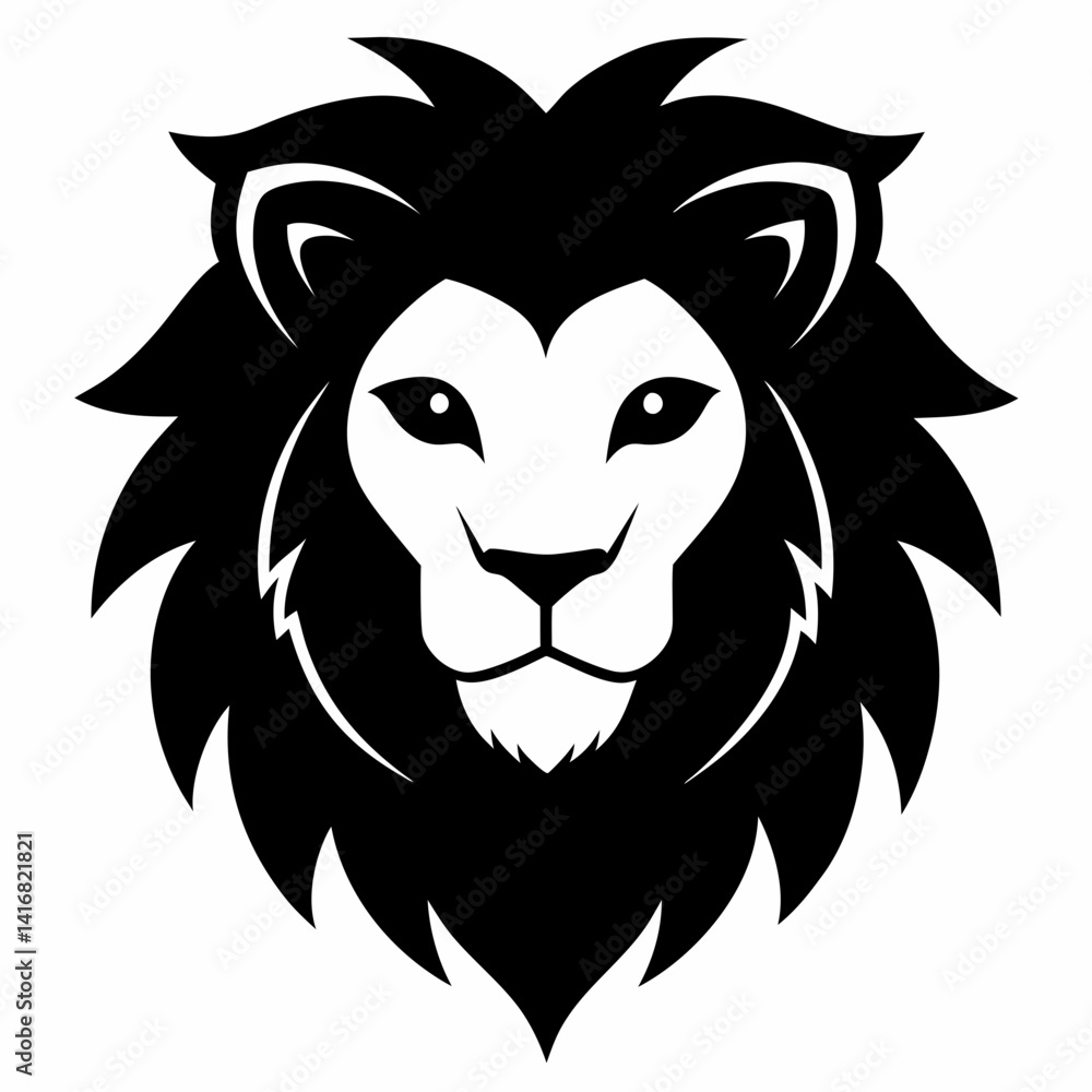 Obraz premium lion head vector illustration