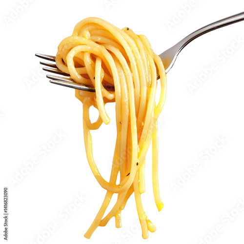 Spaghetti pasta on fork italian food cuisine delicious meal lunch dinner restaurant gourmet dish carb 100 character