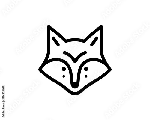 Simple Black Fox Graphic