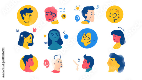 Psychological emotion icons