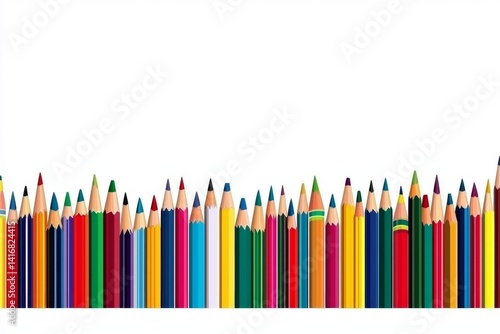 Long Frame Border Featuring Diverse School Items