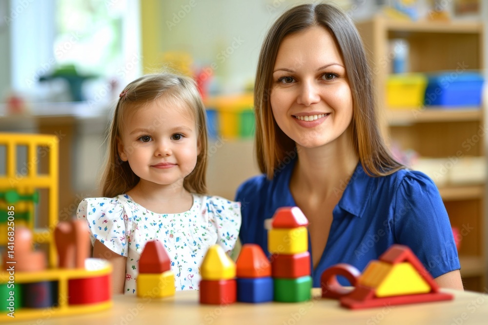 Fototapeta premium Happy Learning Experiences with Playful Classroom Materials