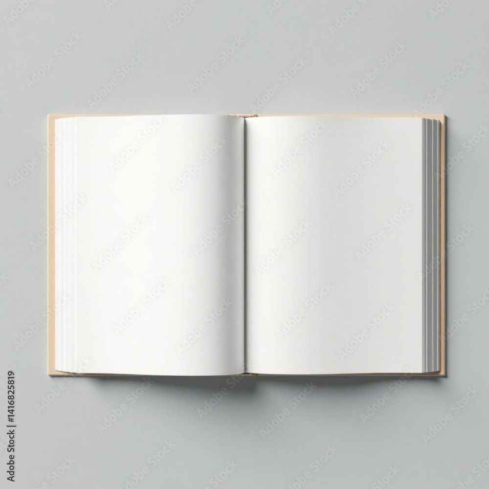 Clean and modern vertical photo album mockup with blank pages and subtle texture , clean, design, layout Clean and modern vertical photo album mockup with blank pages and subtle texture , clean, design, layout