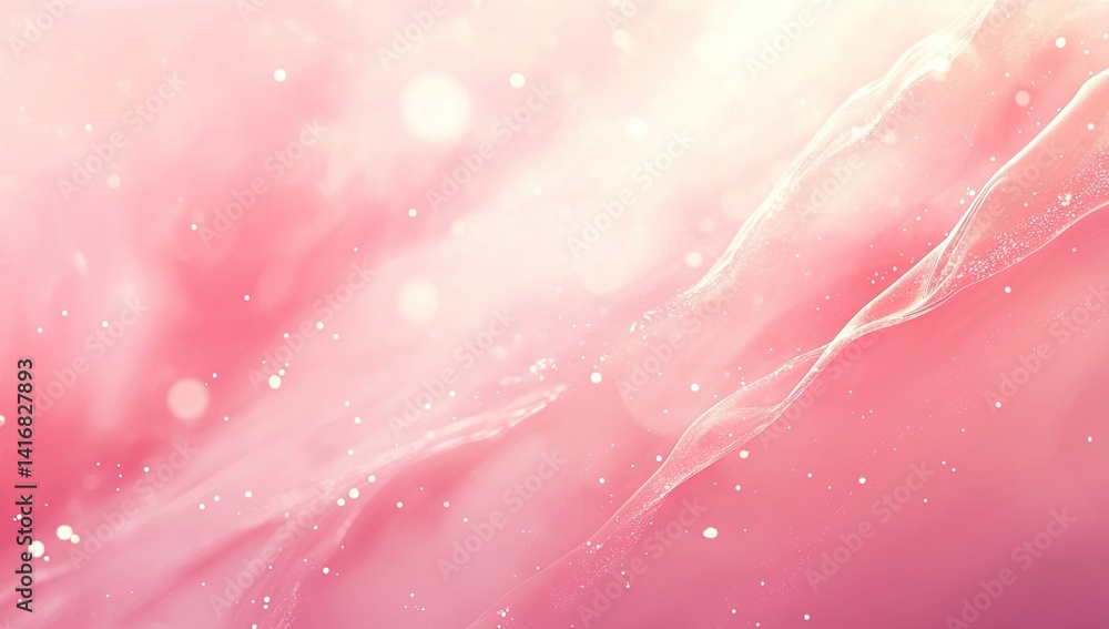 Abstract pink background with soft, flowing lines and bokeh lights Abstract pink background with soft, flowing lines and bokeh lights