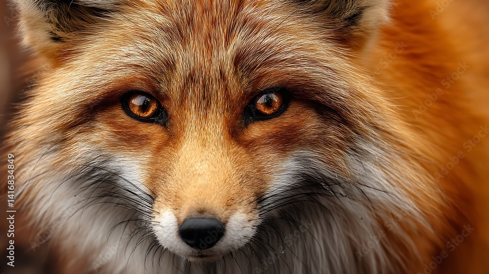 Close-up of a red fox's face Close-up of a red fox's face