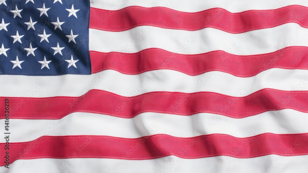 Fototapeta premium Close up american flag patriotism history and design element