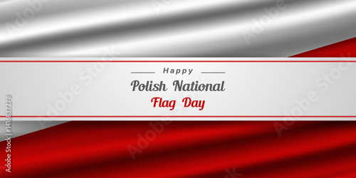 May Is Polish National Flag Day. Great for posters, banners, social media and more. White background.