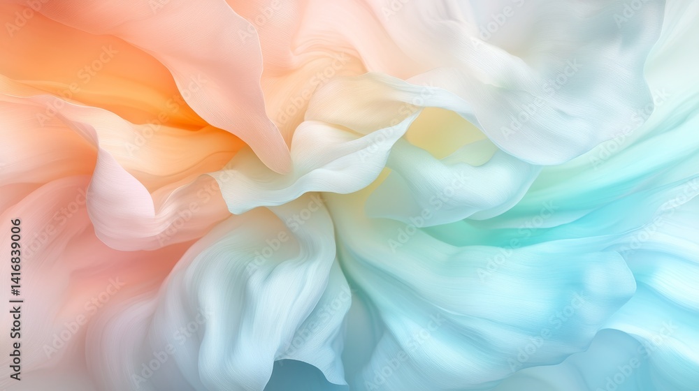 Obraz premium Abstract Colorful Swirls in Soft Pastel Shades for Background Use