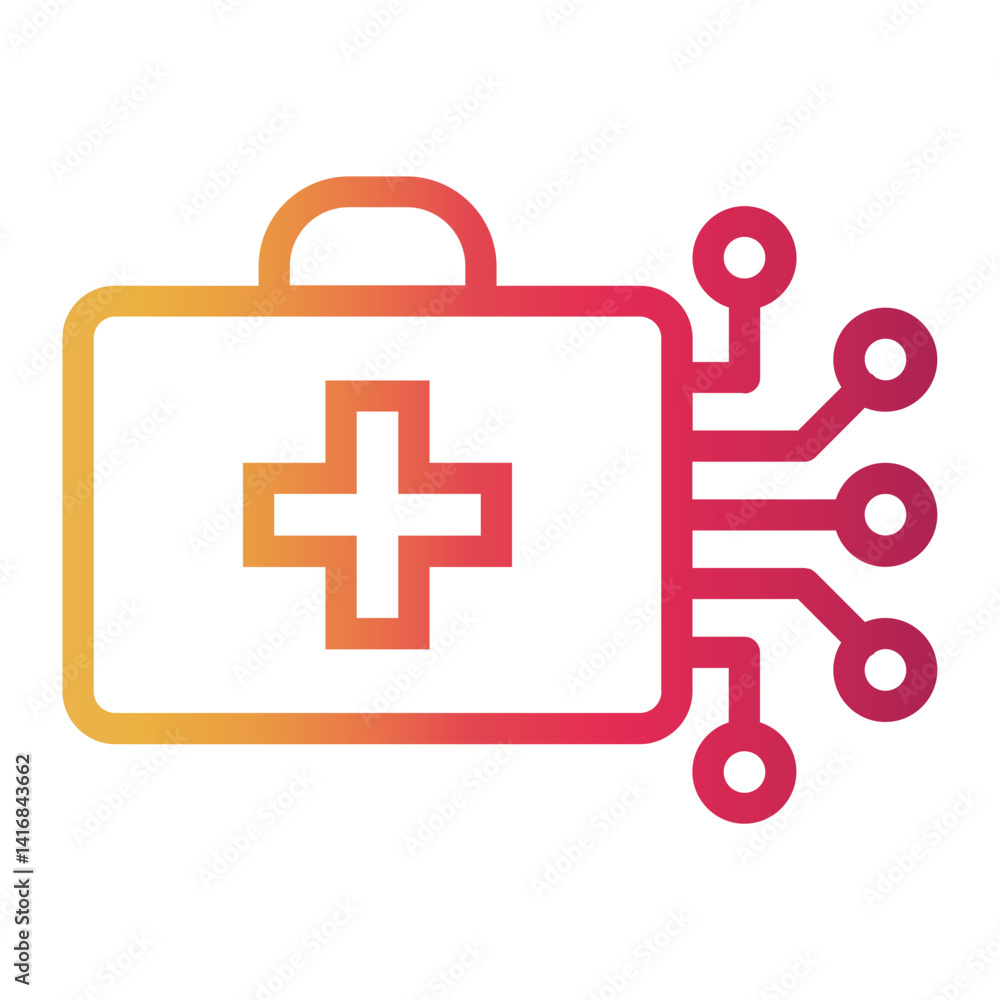 Obraz premium ai Line Gradient Icon