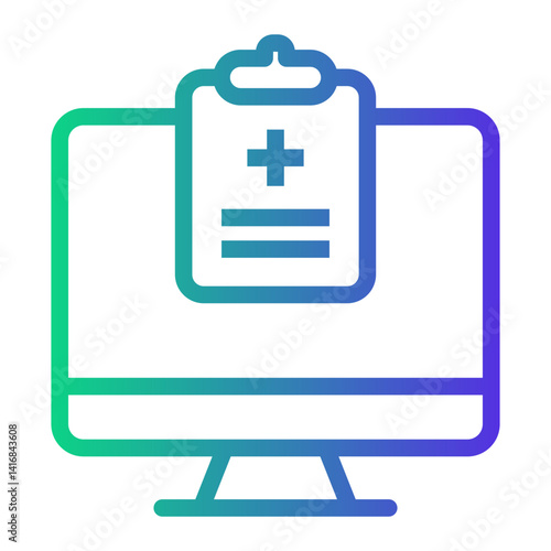 online Line Gradient Icon