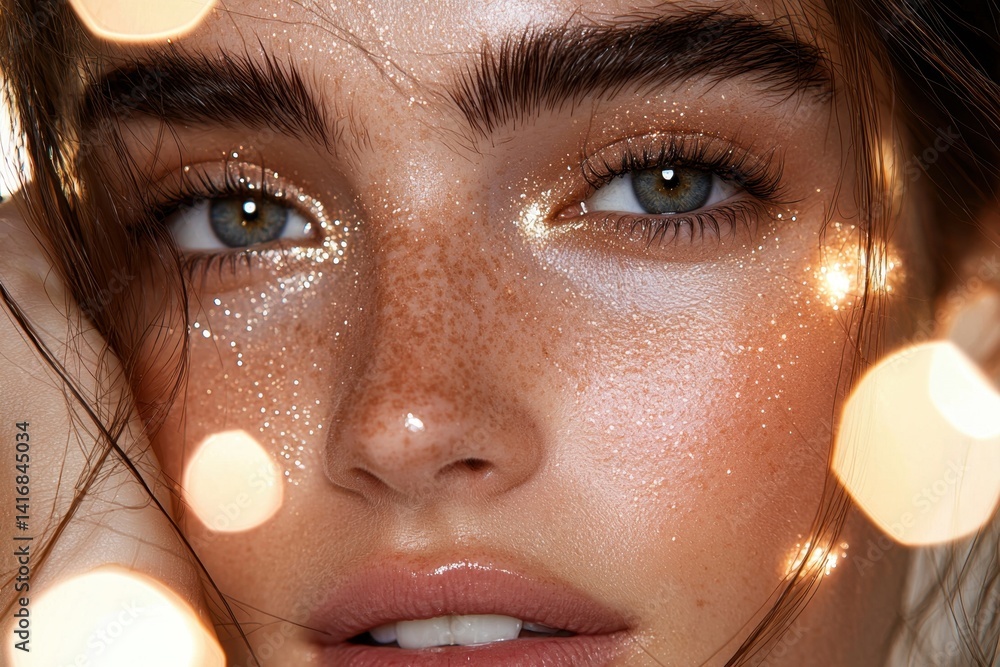 Luminous highlighter glow makeup tutorial for radiant cheekbones indoor studio setting beauty content close-up viewpoint skincare and makeup techniques