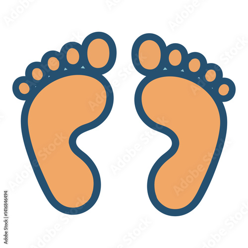 Adorable Baby Feet Illustration Vector Art for Nursery Decor