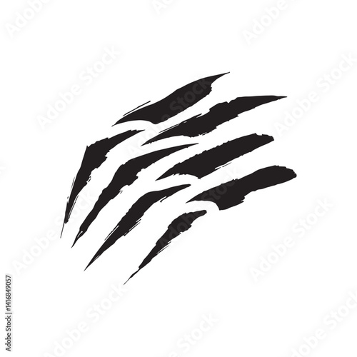 Claw scratches of wild animal