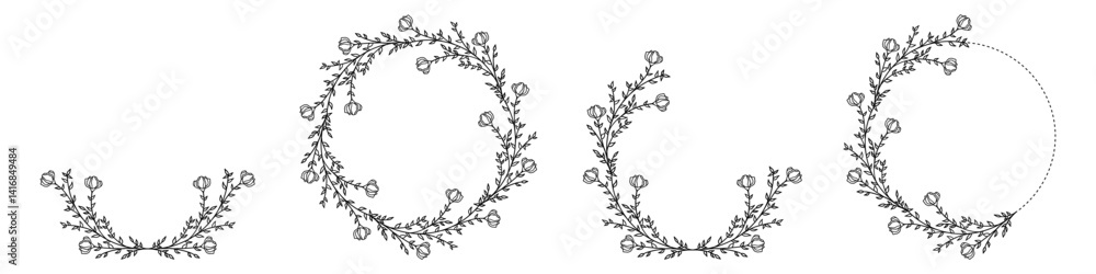 Luxury botanical wedding frame elements on white background. Set of circle shapes, glitters, eucalyptus leaves, leaf branches. Elegant foliage design for wedding, card, invitation, greeting. Luxury botanical wedding frame elements on white background. Set of circle shapes, glitters, eucalyptus leaves, leaf branches. Elegant foliage design for wedding, card, invitation, greeting.