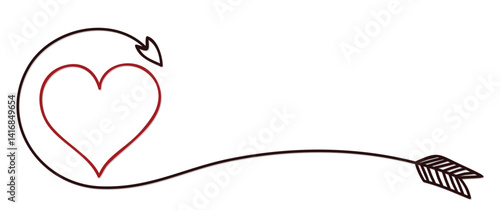 The stylized symbol with arrow and red heart.