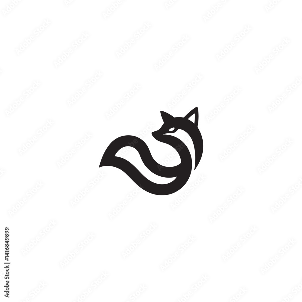 Obraz premium Fox icon logo