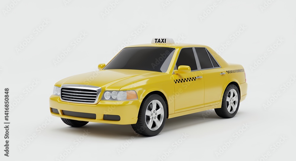 Yellow taxi car model isolated studio photo Yellow taxi car model isolated studio photo