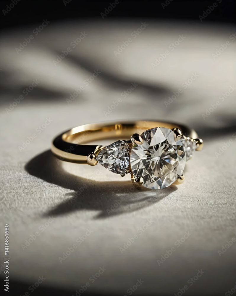 Wedding ring with a diamond that catches the light Wedding ring with a diamond that catches the light