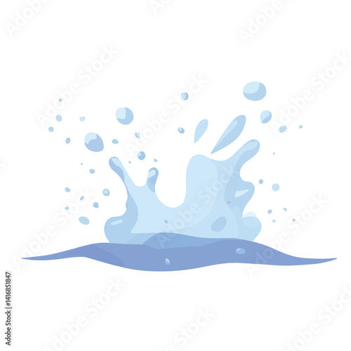 Illustration of Splash water cartoon style