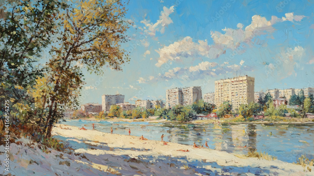 Fototapeta premium city beach