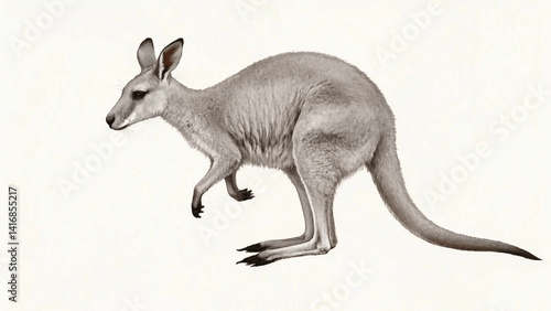 Outback hues kangaroo isolated watercolor vector illustration svg 