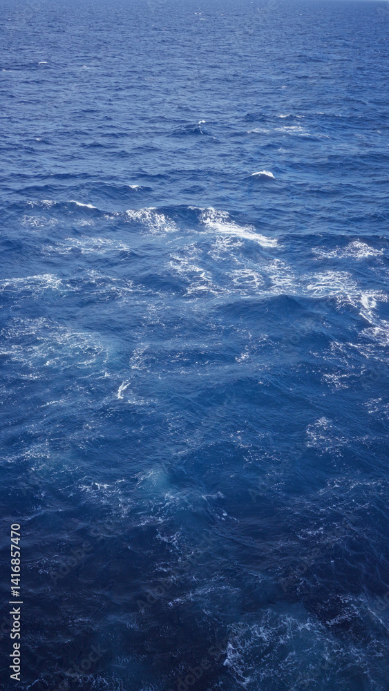 Vast ocean with deep blue waves under clear sky, showcasing nature's beauty and tranquility in a serene coastal setting, highlighting the power and expanse of the sea. Vast ocean with deep blue waves under clear sky, showcasing nature's beauty and tranquility in a serene coastal setting, highlighting the power and expanse of the sea.