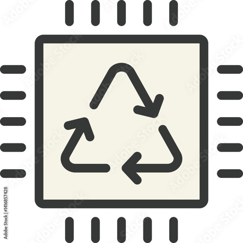 Electronic Waste Filled Line Icon