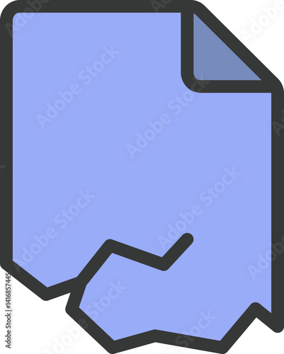 Paper Waste Filled Line Icon