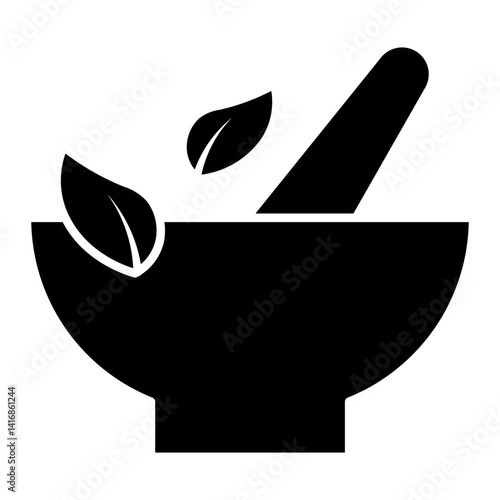 mortar and pestle Solid icon
