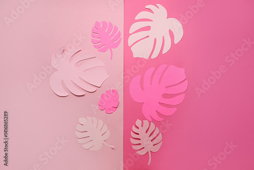 Beautiful origami leaves on...