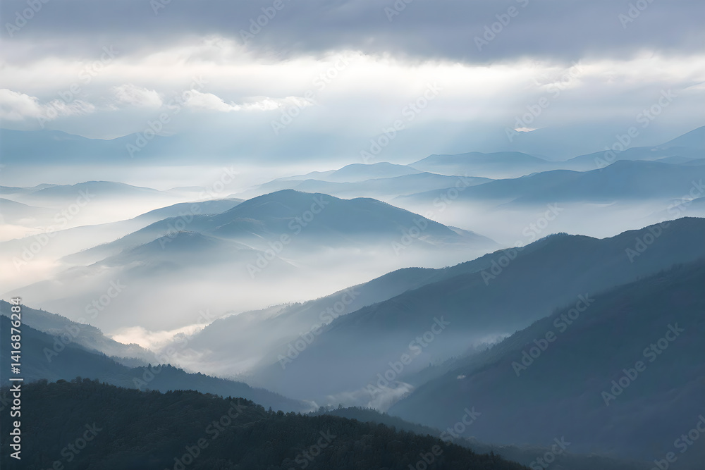 Fototapeta premium mountains and clouds