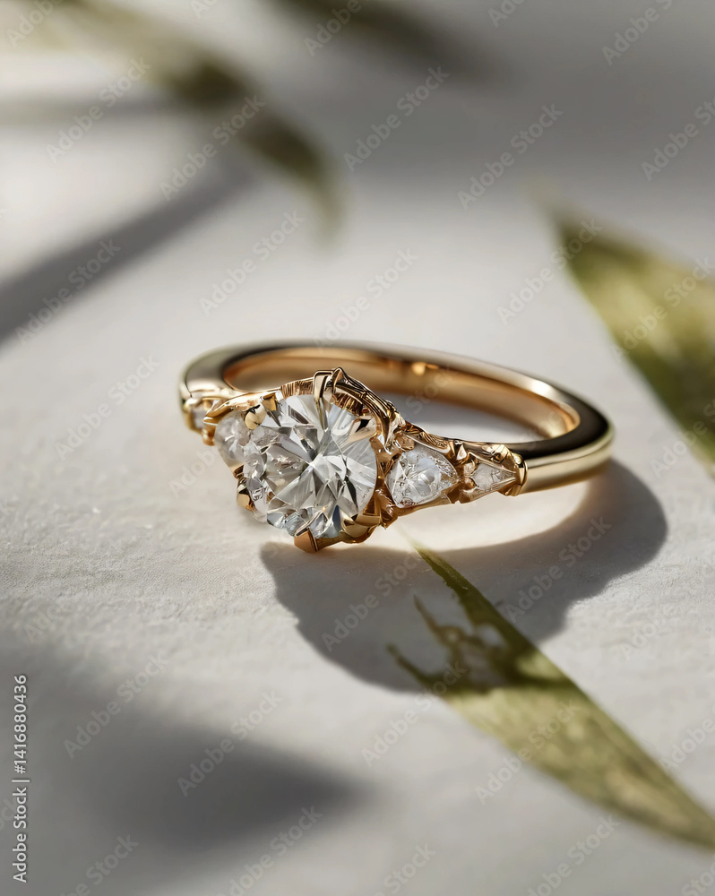 Wedding ring featuring a flawless diamond. Wedding ring featuring a flawless diamond.