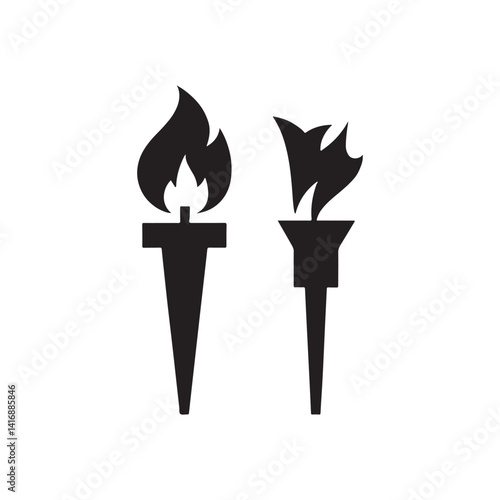 Torch Icon On Background