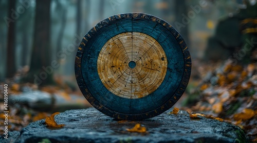 Arrow Hitting Bullseye Showing Perfect Aim and Precision Skills photo