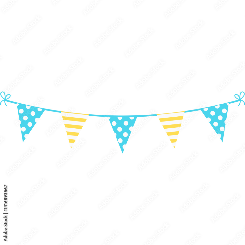 Fototapeta premium Polka Dots Party Flag