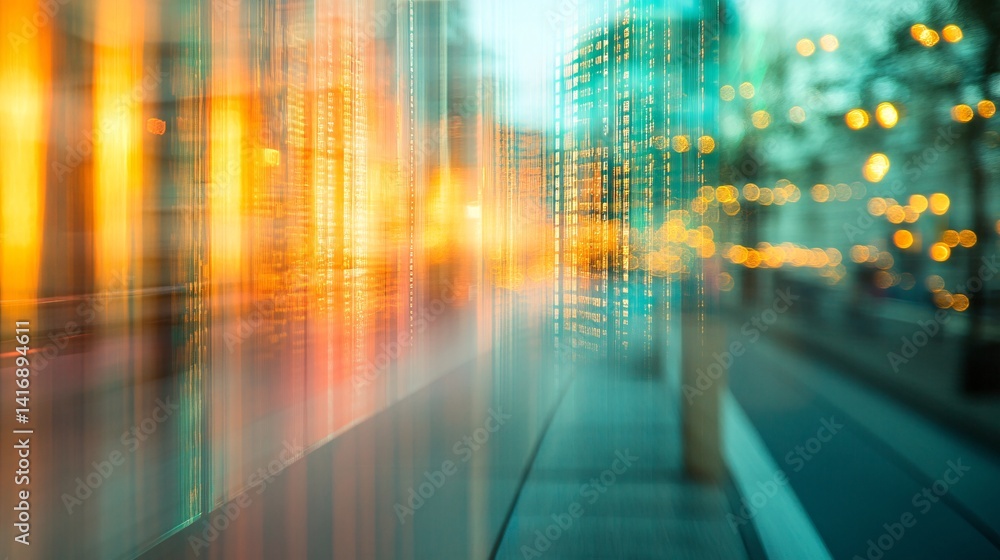 Eco data chart blurred into abstract bar shape pattern Eco data chart blurred into abstract bar shape pattern