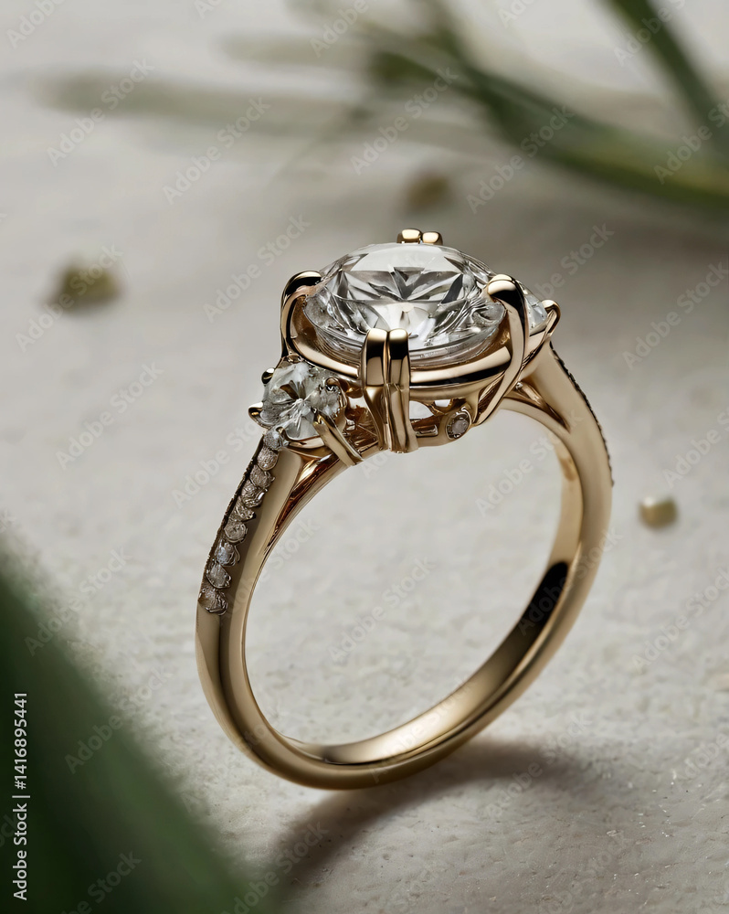 Wedding ring showcasing a stunning diamond. Wedding ring showcasing a stunning diamond.