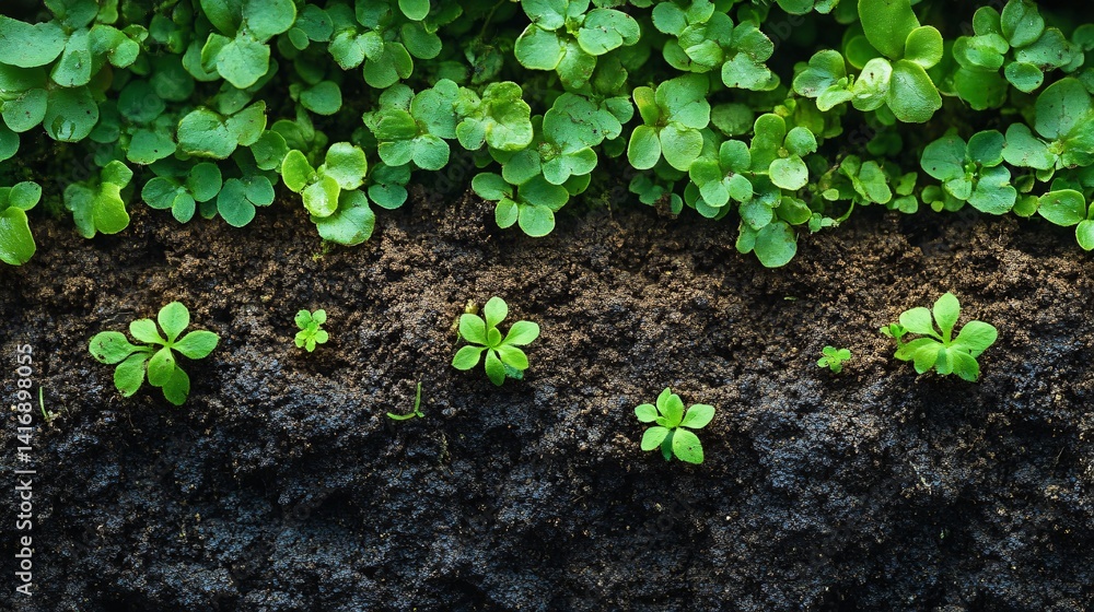 Tonal soil pattern transitioning into new growth Tonal soil pattern transitioning into new growth