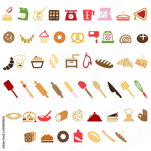  bakery set of icons