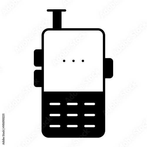 walkie talkie black icon