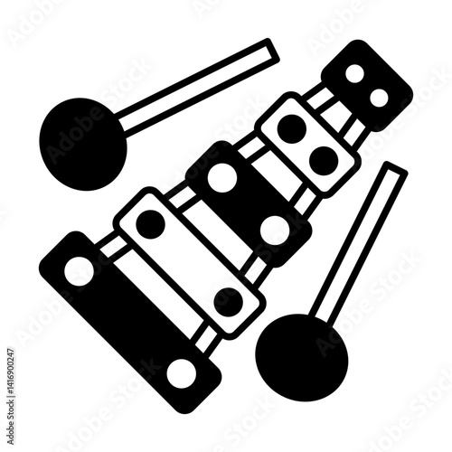 xylophone black icon