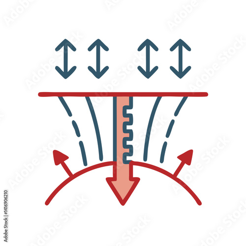 Impact, Forces and Barriers Illustration on a Black Background