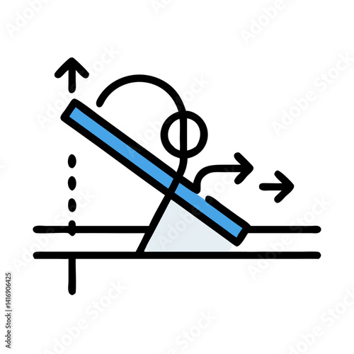 Minimalist Hoe Vector Illustration for Agricultural Concepts