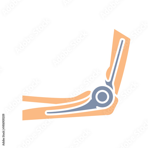 endoprosthesis elbow color flat icon for digital and print projects.