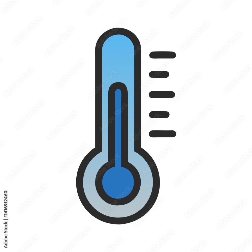 Blue thermometer on black background for healthcare concepts Blue thermometer on black background for healthcare concepts